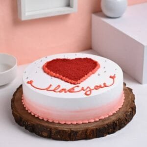 A beautifully crafted Happy Valentine Cake with romantic decorations, perfect for ordering online for Valentine’s Day.