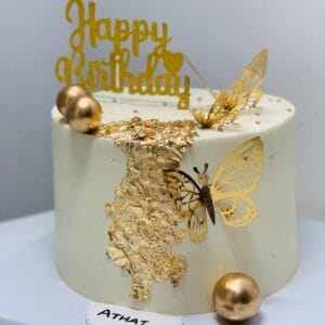 Gold Butterfly Cake